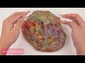 ASMR Slime Video | How To Make Rainbow Heart Key Bathtub With Glitter Slime Cutting ASMR | By Yo Yo