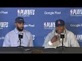 Anthony Edwards & Mike Conley talk Game 1 win vs Nuggets, Postgame Interview