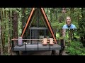 Ultra Modern A-frame Tree House (wedged between 4 trees)