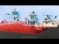 Wave Machine Destroy LEGO Prison Island - Lego Dam Breach Experiment - Tsunami Dam Breach
