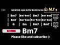 David Gilmour style Slow Blues in B minor | 63 bpm | Guitar Backing Track