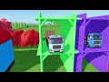 TRANSPORTING CARS, AMBULANCE, POLICE CARS, FIRE TRUCK, MONSTER TRUCK OF COLORS! WITH TRUCKS!   FS 22