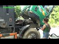 Repair Auto: Genius girl fixing a rusted/cracked truck frame | Girl Mechanical