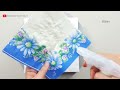 (581) Amazing Blue Flower | Wet Napkin | Paint & Water Only | Acrylic Pouring | Designer Gemma77
