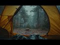 Solo Camping In Heavy Rain | Overcome Stress Sleep Immediately With Nature Sounds For Sleep, Relax🏕️