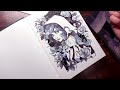 ★ Starting a NEW SKETCHBOOK! // Let's draw with ink and marker