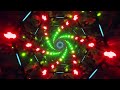 4K Animation. VJ Loop. Flight Through a Neon Triangle. Infinitely looped animation