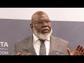 Serita Jakes explains that TD Jakes is unable to serve as a leader of potter's house