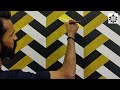 wall paint design | Easy and simple tricks 3D wall painting | interior design