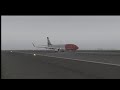 Zibo 737-800 landing at EKCH