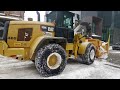Larue D60 & CAT 910/938K - Snow removal in Ville-Marie