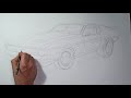 Drawing a Ford Mustang Mach 1 (1971)