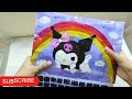 [paper diy]💜KUROMI SCHOOL SUPPLIES+ IPHONE+ MACBOOK BLIND BAG💜FULL TUTORIAL🟣#blindbag#asmr#diy#craft