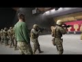 US Marine Fires a C8 carbine UK SAS