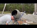 Episode 44 - 2 Walls & 3 Corners DONE!  Off-Grid Cabin Foundation - Block Stem Wall