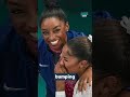 US gymnasts Simone Biles and Jordan Chiles bowed to Rebeca Andrade on the podium  #itvnews #olympics