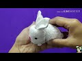 DIYวิธีพับผ้าเช็ดหน้าเป็นตัวกระต่ายน้อยน่ารักๆ🐰🐇/แม่เนย น้องพอสDIY