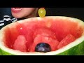 ASMR COLD WATERMELON, GRAPES AND DURIAN ICECREAM | MUKBANG ASMR | MYRADEL HU