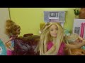 GIANT Gummy bear ! Candy store - Elsa & Anna toddlers - Barbie got a Gift - Playing