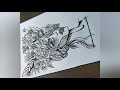 How to draw a beautiful girl using single pen/ marker | by Aditee Creations