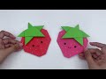 How To Make Easy  Paper Strawberry 🍓 For Kids / Craft Ideas / Paper Craft Easy / KIDS crafts