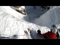 Corbet's Couloir - the right and wrong way - Feb 13, 2020.  Jackson Hole Ski Resort - Wyoming