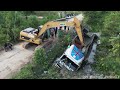 Incredible Sharing 4 Experience Operating Of Rescue Overloaded Dump Truck Failed Down From The Road