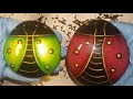 Painted  Scarab rocks - Glitterbugs
