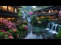 Serene Rainfall in a Japanese Garden🌺 Gentle Rain Sounds and Piano Music for Sleep and Relaxation