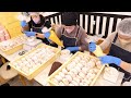 Full of cream in 10 flavors! Mass production of overwhelming cream donuts - Korean street food