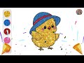 How to Draw & Color a Baby Chick The EASIEST Way for Kids!