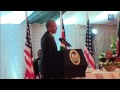 President Obama Speaks at an Official Dinner in Kenya