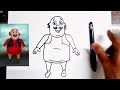 Dots turns into Motu Patlu cartoon drawing // Easy Kids drawing