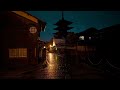 Walk in Kyoto Midnight Rainstorm - 4K HDR