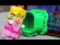 Lego Mario enters the Nintendo Switch in Bowser's Castle to save Princess Peach! Mario Story