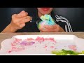 BEETROOT NOODLE MUKBANG 먹방 FISH SPRING ROLL AND ICECREAM | ORGANIC NOODLE | MUKBANG ASMR |MYRADEL HU