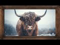 Framed TV Art - Highland Cattle