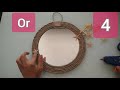 5 different MİRROR DESİGNS from jute rope.MİRROR WALL DECORATİON ideas living room.DIY MİRROR DECOR