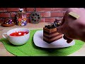 Lego Chocolate Cake - Lego In Real Life 10 / Stop Motion Cooking & ASMR
