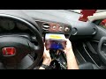 Pioneer Double Din Head Unit + Type R Hazard Install On The Red RSX Type S!
