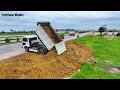 Opening New Project, Filling Up The Land Next to the ring road, Bulldozer KOMATSU D31p, Dump Truck