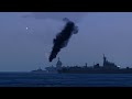 Horrifying moment, Ukrainian F-16 destroys Russian aircraft carrier containing 150 secret jets