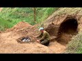 Building a Cave, Primal Shelter | Start to Finish - all Stages of Construction with Alex Bushcraft