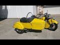 1940 Indian Four Cylinder Motorcycle w Sidecar - Windshield Added  20240311