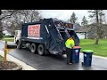 Roaring Seyrek Disposal Mack LEU Split Heil Rear Loader Garbage Truck