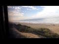 View from Amtrak Surfliner traveling along the Pacific Ocean
