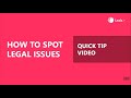 How to Spot Legal Issues