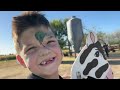 Caleb EXPLORES the Pumpkin Patch! Kids Fun Trip to the Farm with Halloween Pumpkins & PETTING ZOO!