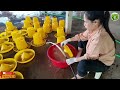 FULL VIDEO: Huong Farm Raising and Caring for 55 Day Old Chickens - Chicken Farm Cleaning