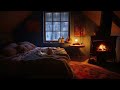Cozy Bedroom on a Rainy Night with Thunderstorm Sounds & Wind Sounds